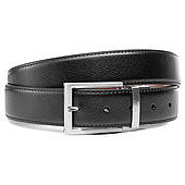 Ремінь чоловічий шкіряний Semi Line Black/Brown (P8231-0 M)