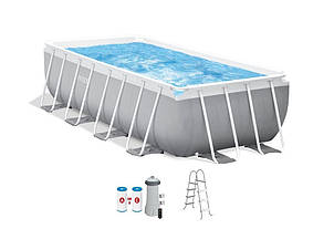 Каркасний басейн Intex 26790 (122*200*400 см., об'єм: 8418 л., фільтр2006 л/год, драбина)