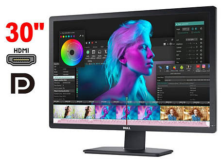 Монітор Б-клас Dell UltraSharp U3014T / 30" (2560x1600) IPS / 1x HDMI, 2 xDP, 1x miniDP, 1x DVI, 5x USB 3.0, 1x Audio / VESA, фото 1