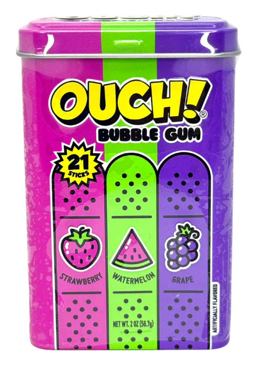 Жувальна гумка Ouch! Bubble Gum Assorted Flavour 21шт, 56.7г, фото 1