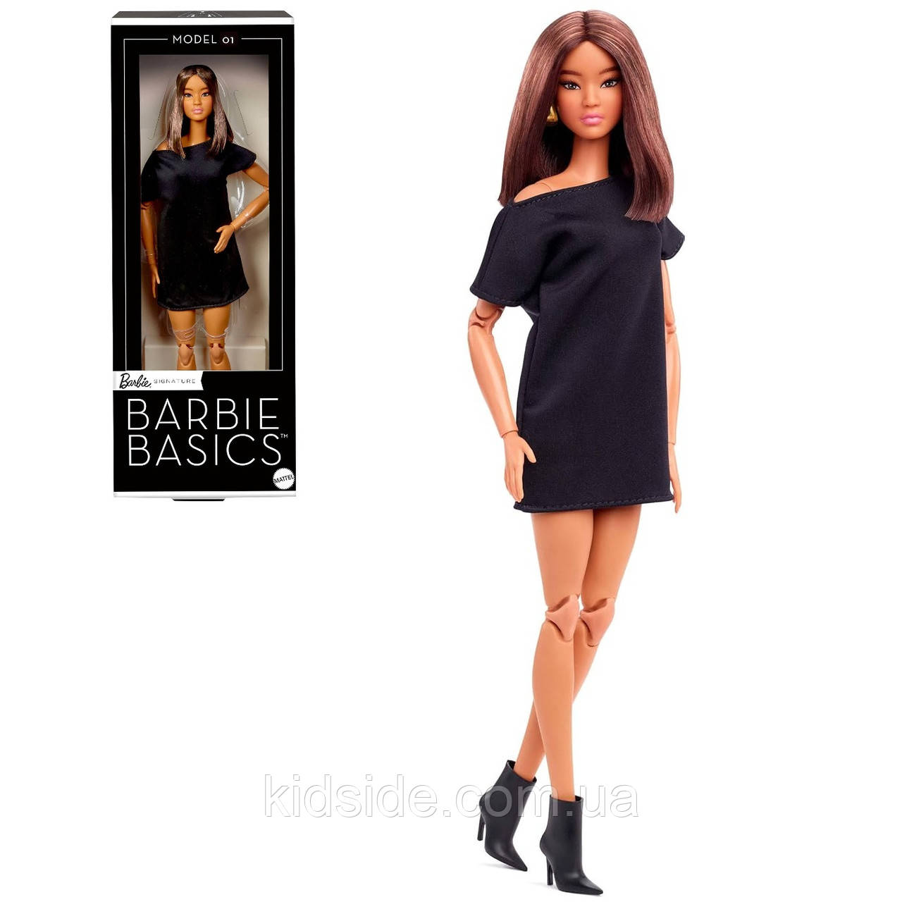 Barbie Signature Basics JBH72 Лялька Барбі Базова Золотисто-каштанове волосся Модель 1