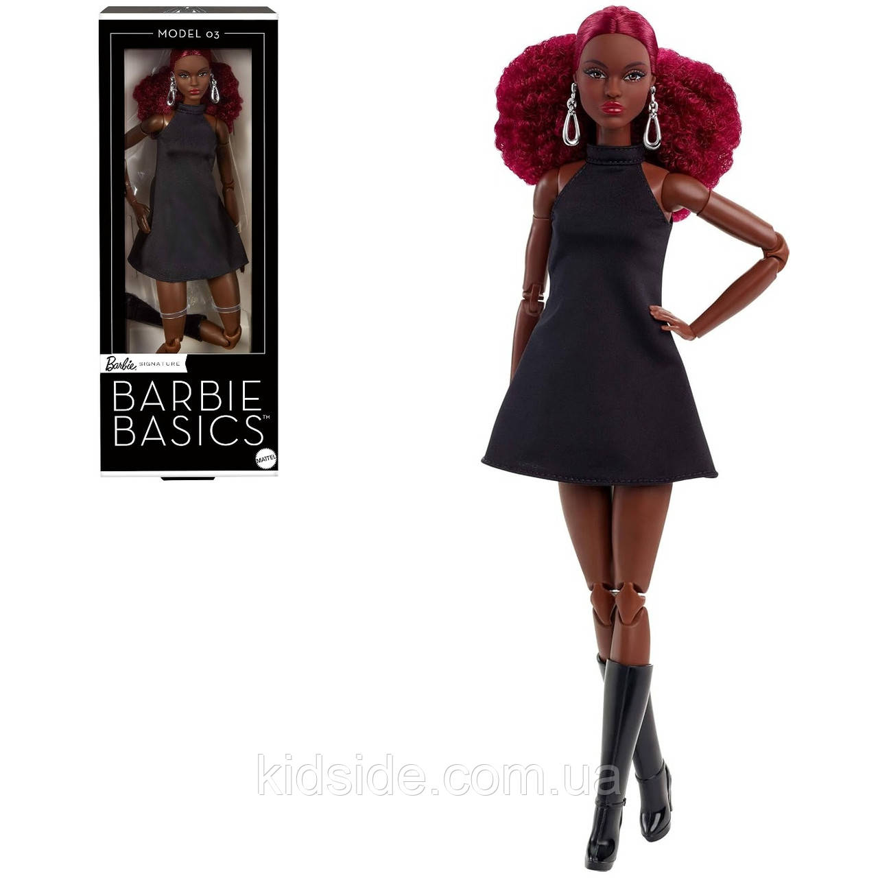 Barbie Signature Basics JBH75 Лялька Барбі Базова Висока темношкіра руде волосся Модель 3