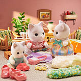 Calico Critters CC2161 Сім'я Котів кольору лате Sylvanian Families, фото 6
