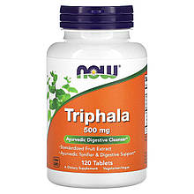 Трифала (Triphala), Now Foods, 500 мг, 120 таблеток