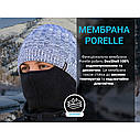 Водонепроникна шапка Dexshell Heathered Rib Knit Beanie, onesize (56-58 см), біло-сіра, фото 5
