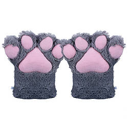 Косплей Рукавички Лапи Кішки Сірі Cosplay Cat Paws Gloves Gray P CCPGG