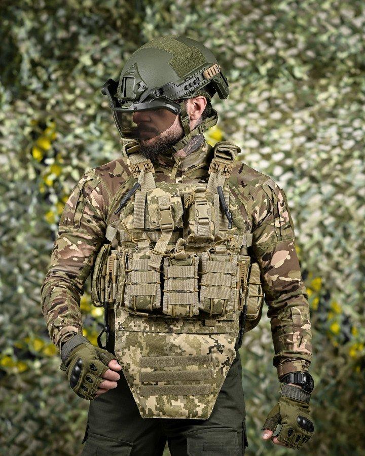 Плитоноска Піксель з Підсумками Single sword STATIX ТР6298 ТМ, фото 1