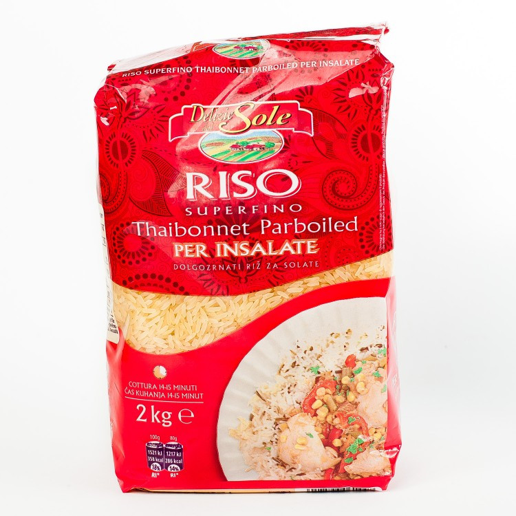 Рис пропарений Riso Thaibonnet Parboiled Delizie dal Sole, 2 кг