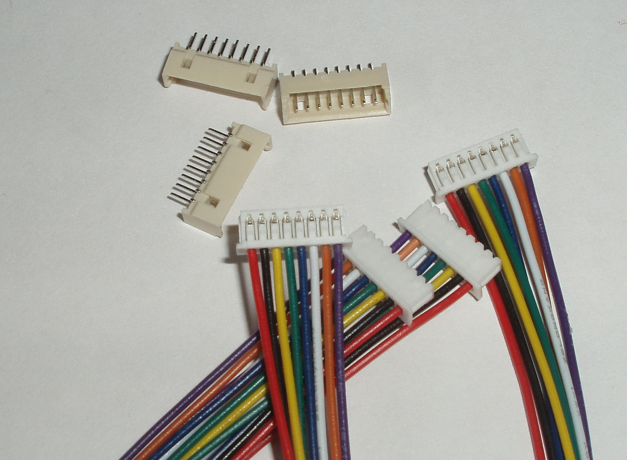 JST-GH-JST 8 pin 7S (шаг 1.25 мм) разъем папа+мама кабель 10