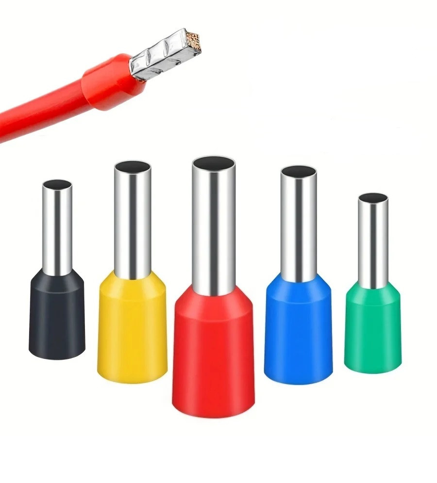 Наконечники кабельні набір 100 штук різних від 1.2 до 4мм², гільзові ізольовані для дротів