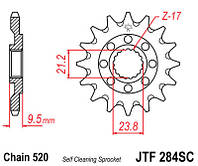 Звезда передняя JT JTF284.13SC