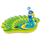 Надувний плотик 193x163x94 см з ручками для плавання та відпочинку на воді у вигляді Павлина Intex 57250, фото 4