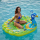 Надувний плотик 193x163x94 см з ручками для плавання та відпочинку на воді у вигляді Павлина Intex 57250, фото 6