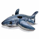 Надувний плотик для плавання та відпочинку на воді Акула Intex 57525 Стильний надувний плотик, фото 4