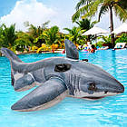 Надувний плотик для плавання та відпочинку на воді Акула Intex 57525 Стильний надувний плотик, фото 7