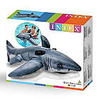 Надувний плотик для плавання та відпочинку на воді Акула Intex 57525 Стильний надувний плотик, фото 9