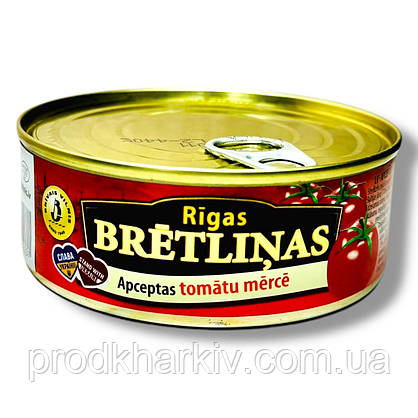 Кілька ризька в томатному соусі Brivais Vilnis 240 грам, фото 4