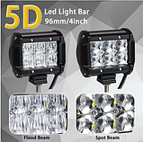 Автофара LED на дах (6 LED) 5D-18W-Flood (95 х 70 х 80) | LED фара | Світлодіодна фара, фото 3