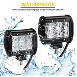 Автофара LED на дах (6 LED) 5D-18W-Flood (95 х 70 х 80) | LED фара | Світлодіодна фара, фото 5