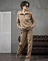 Жіночий спортивний костюм бежевий Background ДЛ6444