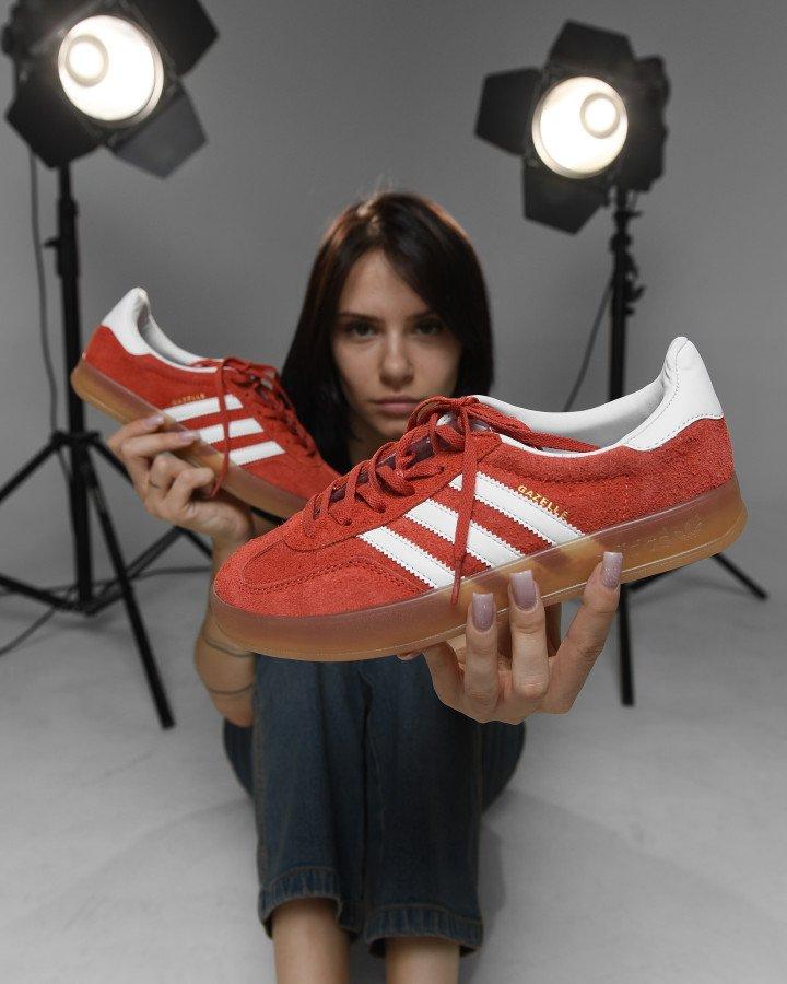 Жіночі кросівки adidas gazelle red НП4913, фото 1