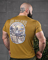 Тактична футболка для відведення поту odin далі бога немає кайот ДЛ6547