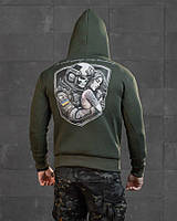 Худі CELEO на флісі Центр всесвіту олива ВТ7994