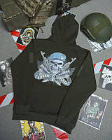 Худі CELEO на флісі Вірний завжди олива ВТ7991