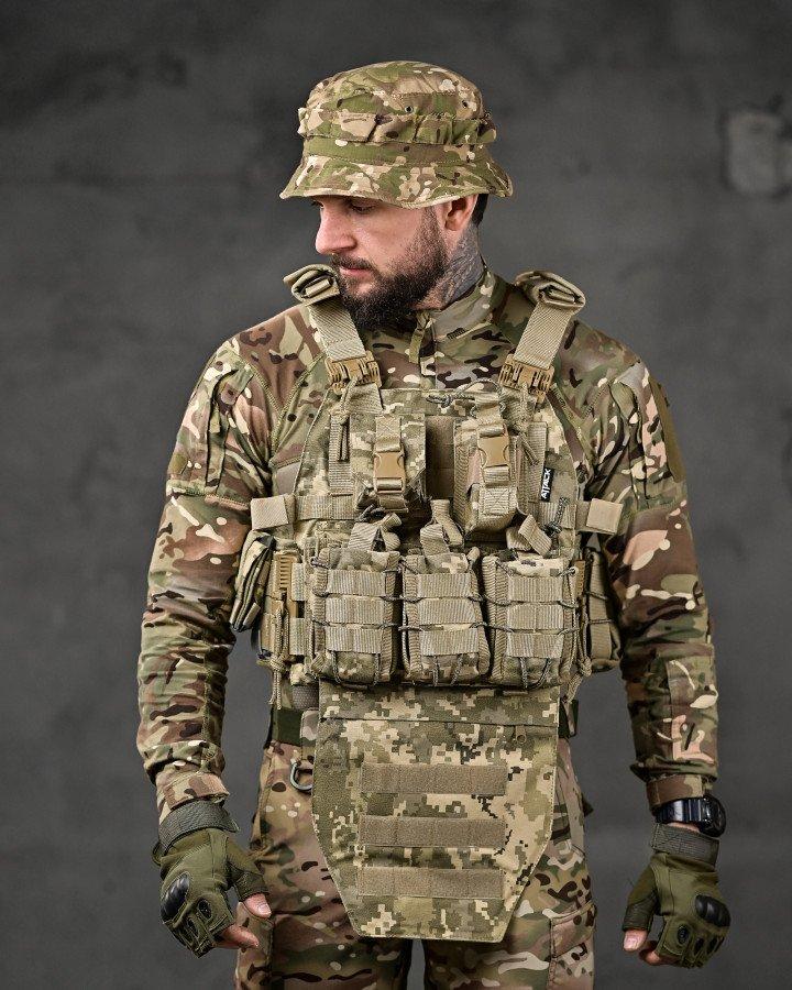 Плитоноска 4 швидких скидання Cordura піксель ВТ7930