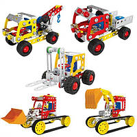 Дитячий металевий конструктор Х638-4 "Будівельна техніка" 244 деталі ВТ4777