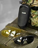 Тактичні окуляри 5.11 чорні НП5005