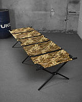 Розкладачка військова 197×64×49 см посилене польове армійське ліжко піксель ВТ6327