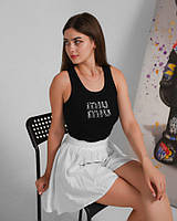 Майка чорна міу міу ВТ1446