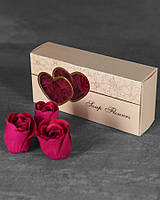 Подарунковий набір троянди з мила bordo НП4924