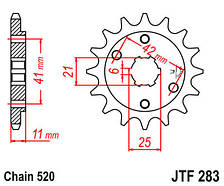 Зірка передня JT JTF283.15