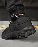Тактичні черевики на автошнурівці чорні ВТ4736, фото 2