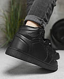 Зимові жіночі кросівки Air Force total black HB470-1 ВТ0579, фото 3