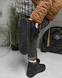Зимові жіночі кросівки Air Force total black HB470-1 ВТ0579, фото 6