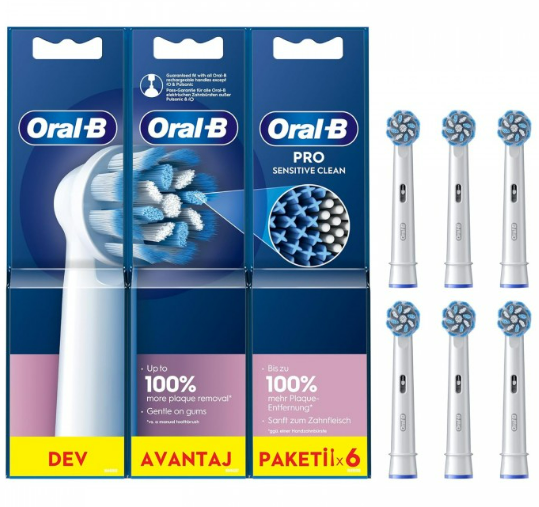 Змінні насадки для зубної щітки Oral-B Pro Sensitive Clean & Care 9 шт