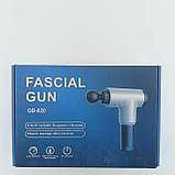 Масажер акумуляторний для тіла Fascial Gun GB-820 — ручний м'язовий ударний 4 в 1 iC227, фото 7