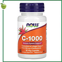 Витамин С-1000 с биофлавоноидами, 30 растительных капсул, NOW Foods, США