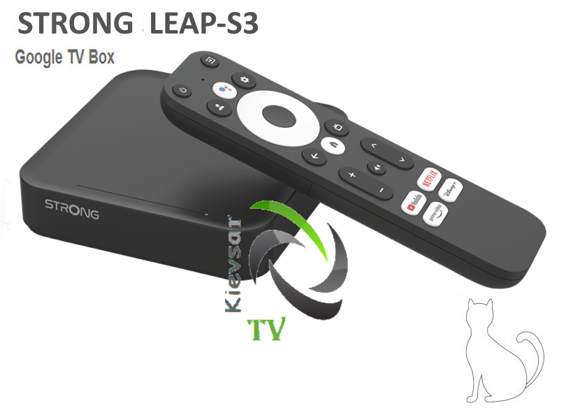 STRONG LEAP-S3 | Google TV медіаплеєр з сертіфікатами Netflix, Amazon Prime, Dolby Digital Atmos