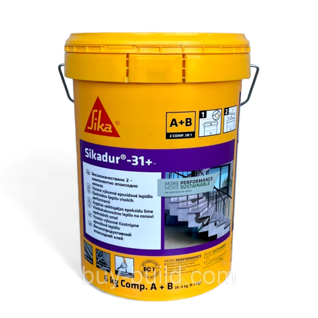 Клей конструкційний епоксидний двокомпонентний Sika Sikadur 31+ 6 кг