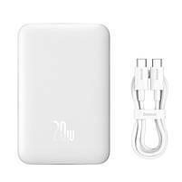 Повербанк з бездротовою зарядкою Baseus Magnetic Mini Air 20W 10000 mAh для iPhone, White, фото 5