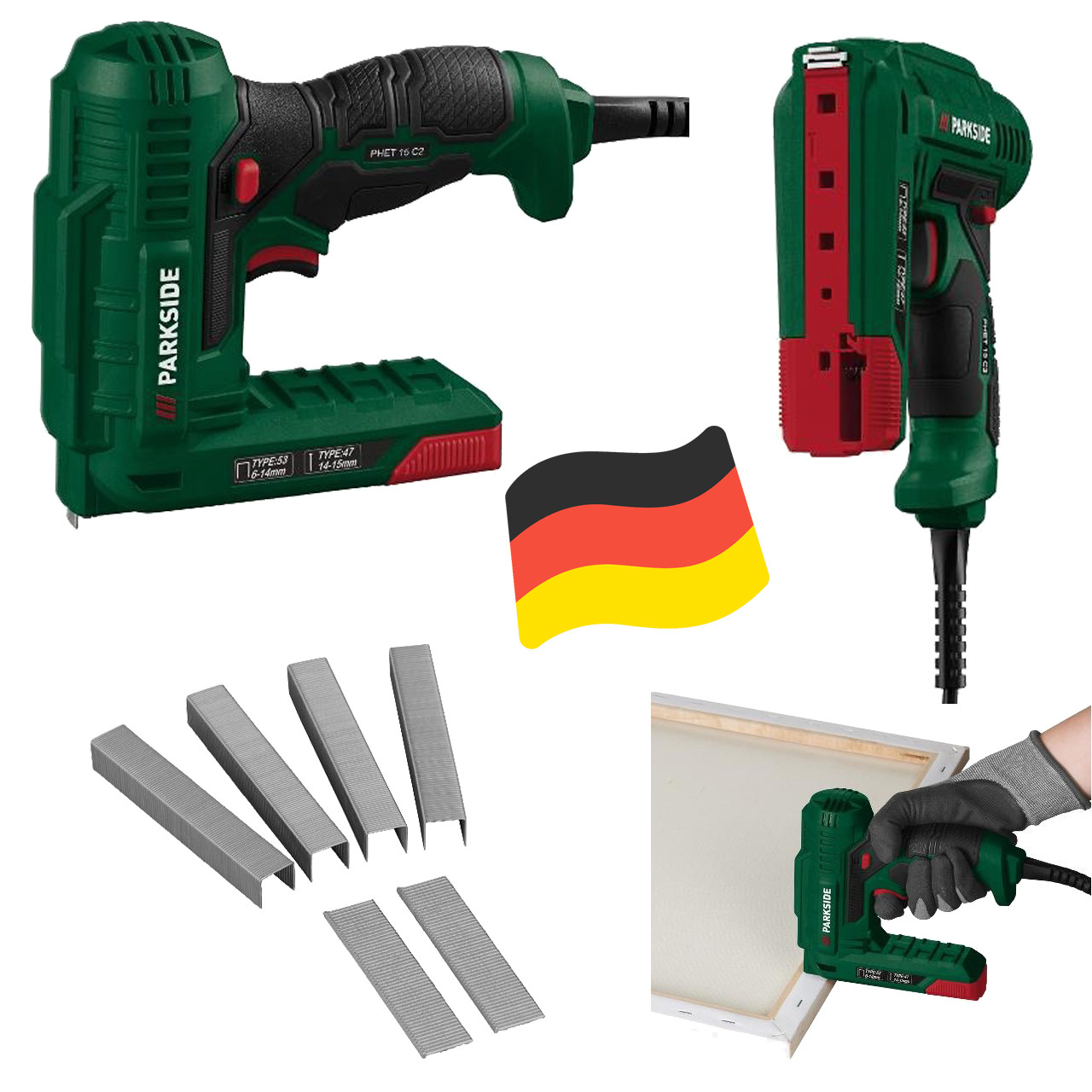 Степлер електричний Parkside PHET 15 C2 (45 Вт, Німеччина), фото 1