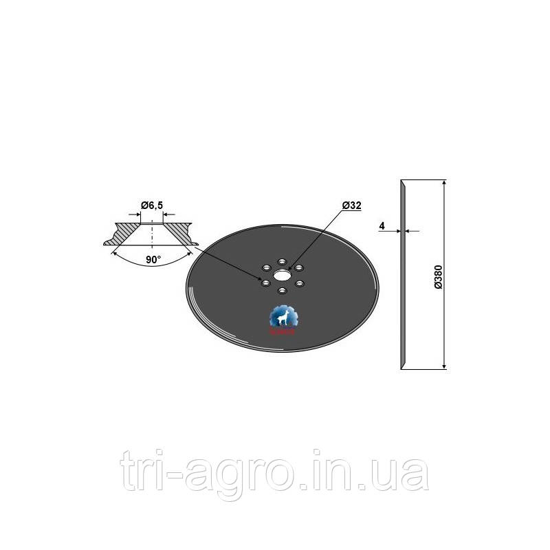 Диск сошника сівалки  N0875A0 KUHN (Оригінал)
