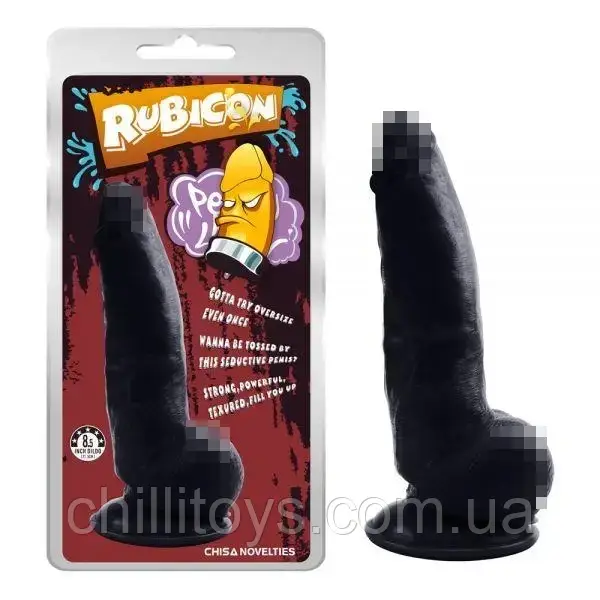 Черный упругий фаллоімітатор Governor Penis, Черный