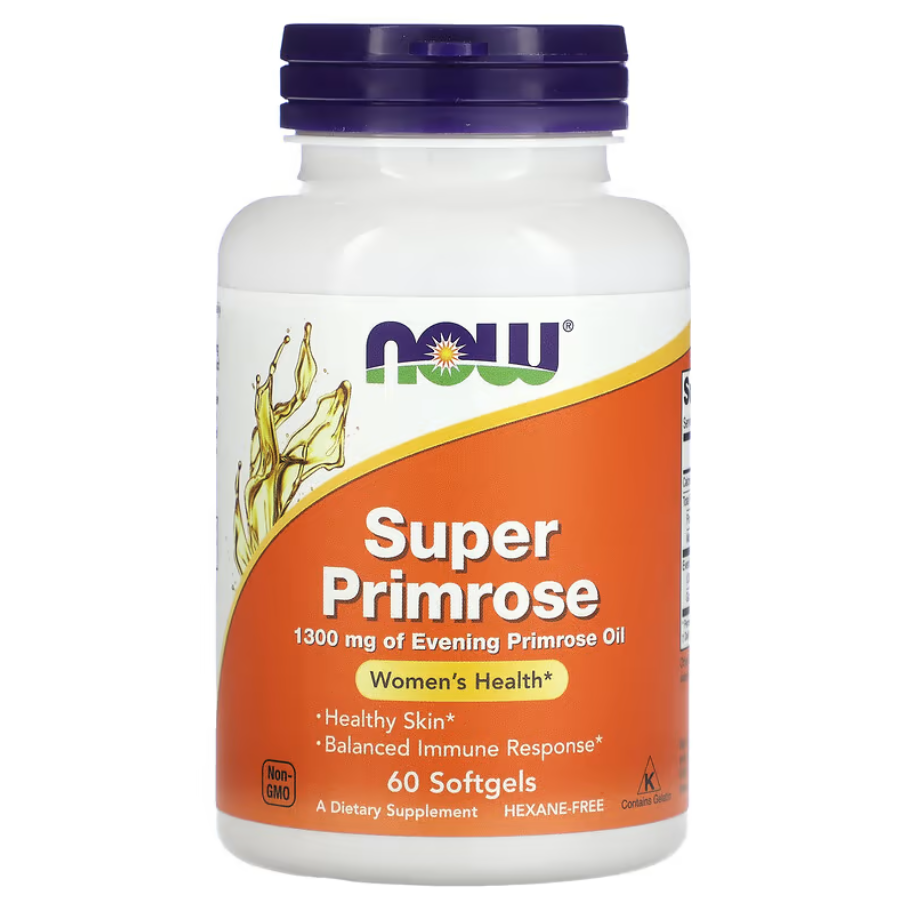 Super Primrose 1300 мг Now Foods 60 капсул, фото 1