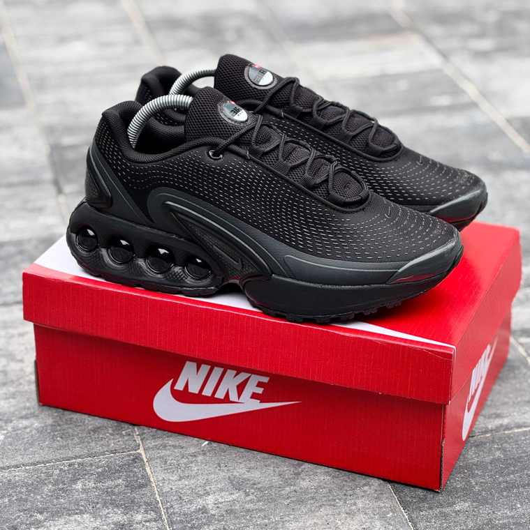 Nike air max dn black чоловічі кросівки Найк чорні текстильні для занять спортом і на кожен день весна літо
