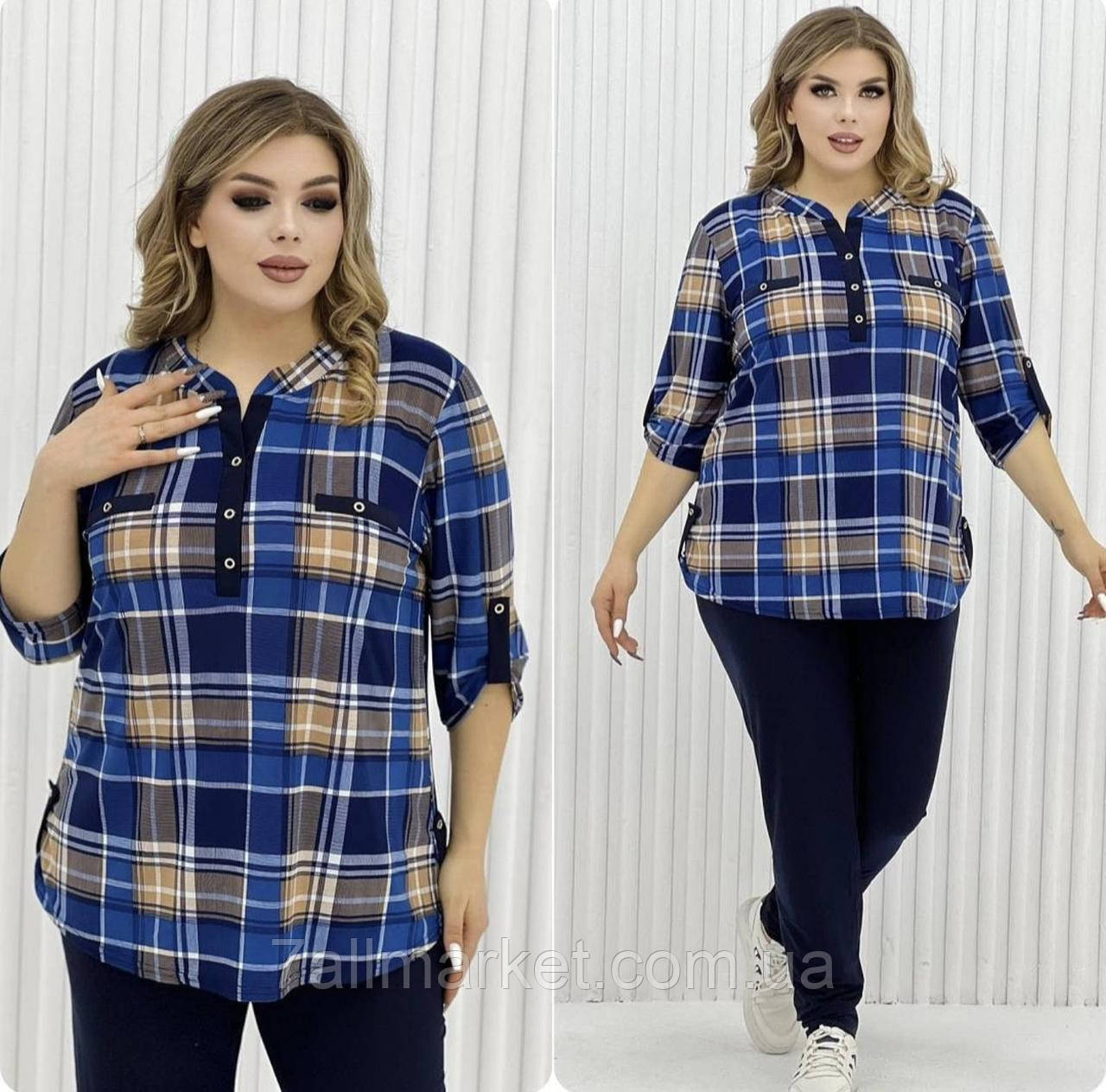 Блузка жіноча стильна розмір 54-64 (3 кв) "ILEANA" купити недорого від прямого постачальника